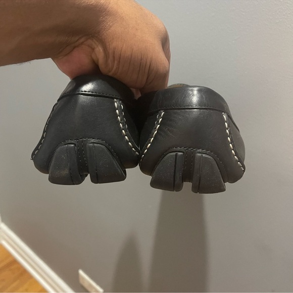 Salvatore Ferragamo Driving loafers shoes with Gancini detail Blk Sz 10.5 EE - Picture 6 of 9